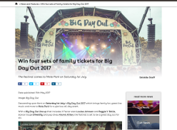 Win 1 of 4 sets of family tickets for Big Day Out 2017