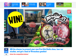 Win 1 of 5 2 Miraculous Goodies + Chance To Present on Fun Kids Radio