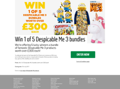 Win 1 of 5 bundles of Despicable Me products worth over £300