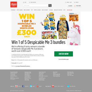 Win 1 of 5 bundles of Despicable Me products worth over £300