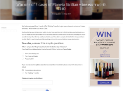 Win 1 of 5 cases of Planeta Sicilian wine each worth £140