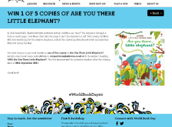 Win 1 of 5 copies of Are You There Little Elephant?