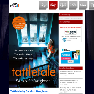 Win 1 of 5 copies of Tattletale by Sarah J Naughton