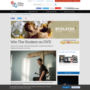 Win 1 of 5 copies of The Student on DVD