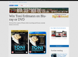 Win 1 of 5 copies of Toni Erdmann on Blu-ray or DVD