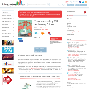 Win 1 of 5 copies of Tyrannosaurus Drip 10th Anniversary Edition