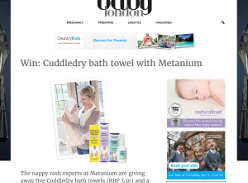 Win 1 of 5 Cuddledry bath towel and a Metanium Everyday Easy Spray Barrier Lotion