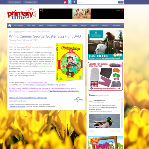 Win 1 of 5 Curious George: Easter Egg Hunt on DVD