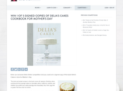 Win 1 of 5 Delias Cakes signed by Delia Smith