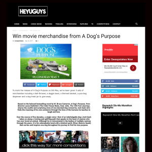 Win 1 of 5 Dogs Purpose Merchandise bundle