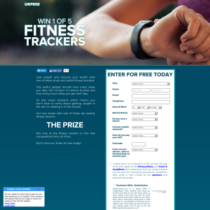 Win 1 of 5 fitness trackers