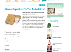 Win 1 of 5 OrganiCup for you and a friend