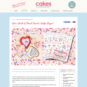Win 1 of 5 Pack Of Floral Hearts Wafer Paper