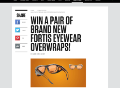 Win 1 of 5 Pairs Of Fortis Eyewear Overwraps