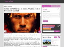 Win 1 of 5 pairs of tickets to see A Knight's Tale at Newcastle Castle