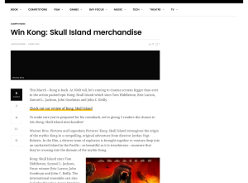 Win 1 of 5 selection of Kong: Skull Island merchandise