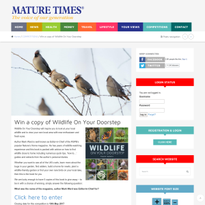 Win 1 of 5 Wildlife on your Doorstep by Mark Ward