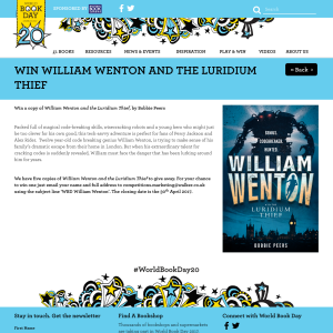 Win 1 of 5 William Wenton and the Luridium Thief by Bobbie Peers