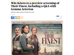 Win 1 of 50 pairs of tickets to a special preview screening of Their Finest