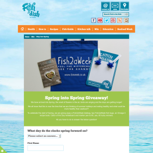 Win 1 of 60 Fish2aWeek totebag, 2 Fish2aWeek Fish Bugs, an Omega 3 recipe book, Catch of the Day Whiteboard + Marker Pen