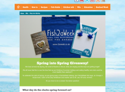 Win 1 of 60 Fish2aWeek totebag, 2 Fish2aWeek Fish Bugs, an Omega 3 recipe book, Catch of the Day Whiteboard + Marker Pen