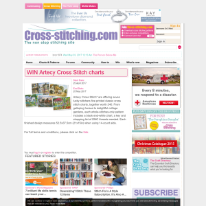 Win 1 of 7 sets of Artecy Cross Stitch charts of 