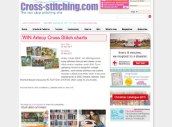 Win 1 of 7 sets of Artecy Cross Stitch charts of 