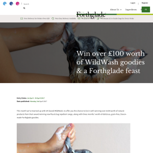 Win £100 of WildWash Goodies + Forthglade Feast (dogs)