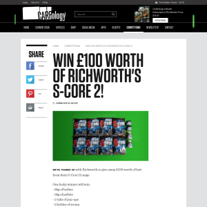 Win £100 worth of Richworth's s-core 2