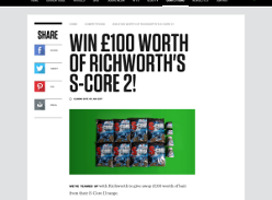 Win £100 worth of Richworth's s-core 2