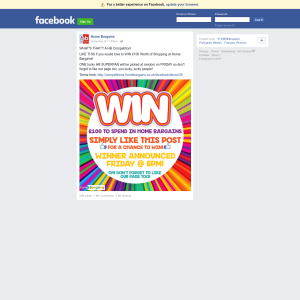 Win £100 Worth of Shopping at Home Bargains