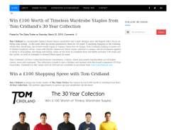 Win £100 worth of Tom Cridland's Clothing