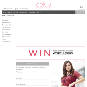 Win £1000 Celuu Clothing Voucher