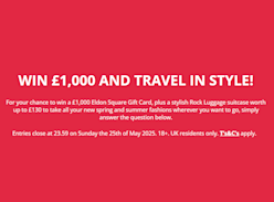 Win a £1,000 Eldon Square Gift Card