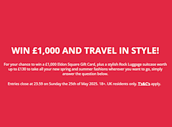 Win a £1,000 Eldon Square Gift Card