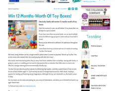 Win 12 Months-Worth Of Toy Boxes