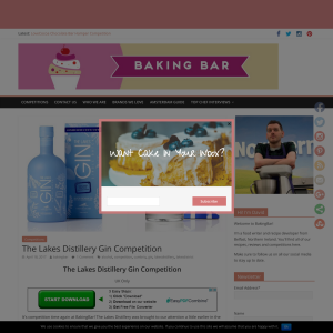 Win 2 Bottles of The Lakes Gin