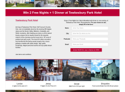 Win 2 Free Nights + 1 Dinner at Tewkesbury Park Hotel