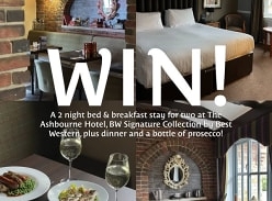 Win a 2 Night Bed and Breakfast Stay for Two at the Ashbourne Hotel