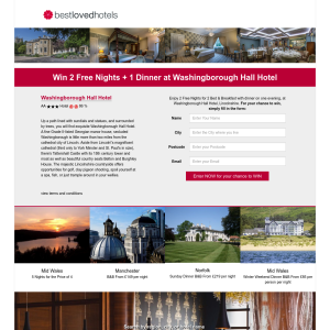 Win 2 Nights + 1 Dinner at Washingborough Hall Hotel