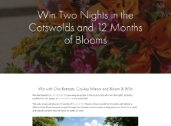 Win 2 Nights in Cotswolds + 12 Months of Blooms