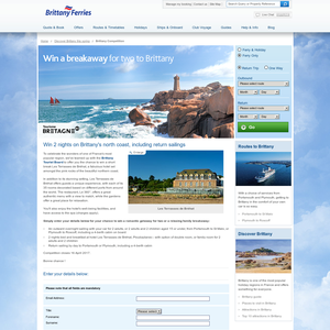 Win 2 Nights On Brittany's North Coast, Including Return Sailings
