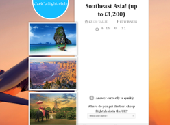 Win 2 Return Tickets to the US or Southeast Asia (up to £1,200)