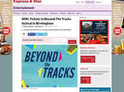 Win 2 Tickets to Beyond The Tracks Festival, Birmingham