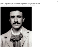 Win 2 Tickets To Charles Rennie Mackintosh
