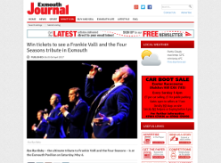 Win 2 Tickets to see a Frankie Valli and the Four Seasons Tribute in Exmouth