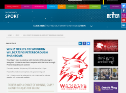 Win 2 Tickets to Swindon Wildcats vs Peterborough Phantoms