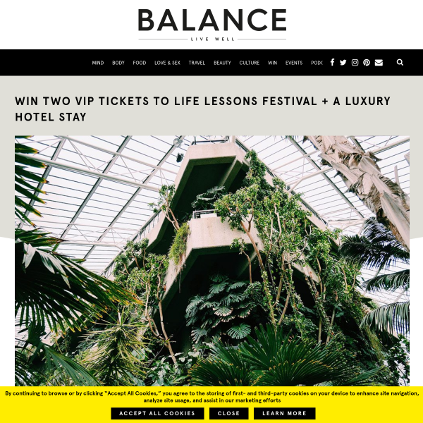 Win 2 VIP tickets to Life Lessons Festival + a luxury hotel stay