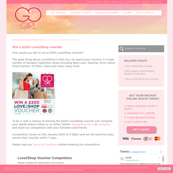 Win £200 Love2Shop Voucher