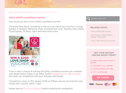 Win £200 Love2Shop Voucher